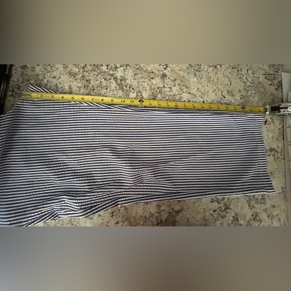 J Crew Ruffled Seersucker Striped Jumpsuit Beach Coverup in Size Medium - Picture 13 of 13